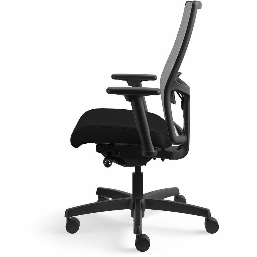 HON Ignition HIWMMKD Task Chair - Black Seat Color - Fabric Seat Material - Fog Back Color - Ilira-stretch Back Material