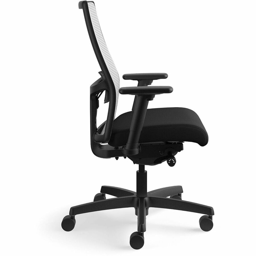 HON Ignition HIWMMKD Task Chair - Black Seat Color - Fabric Seat Material - Fog Back Color - Ilira-stretch Back Material