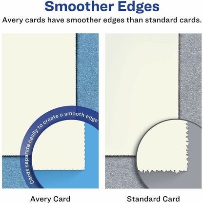Avery® Postcards, Ivory, Two-Sided, 4-1/4" x 5-1/2" , 100 Cards (5919) - 79 Brightness - 4 1/4" x 5 1/2" - 80 lb Basis W
