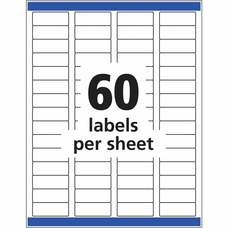Avery® Easy Peel High Gloss Clear Mailing Labels - 2/3" Width x 1 3/4" Length - Permanent Adhesive - Rectangle - Inkjet,