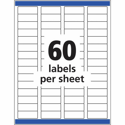 Avery® Easy Peel High Gloss Clear Mailing Labels - 2/3" Width x 1 3/4" Length - Permanent Adhesive - Rectangle - Inkjet,