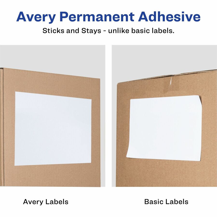 Avery® Shipping Address Labels, Full Sheet Labels, Permanent, 500 Labels (91200) - x 8 1/2" Width x 11" Length - Full Sh