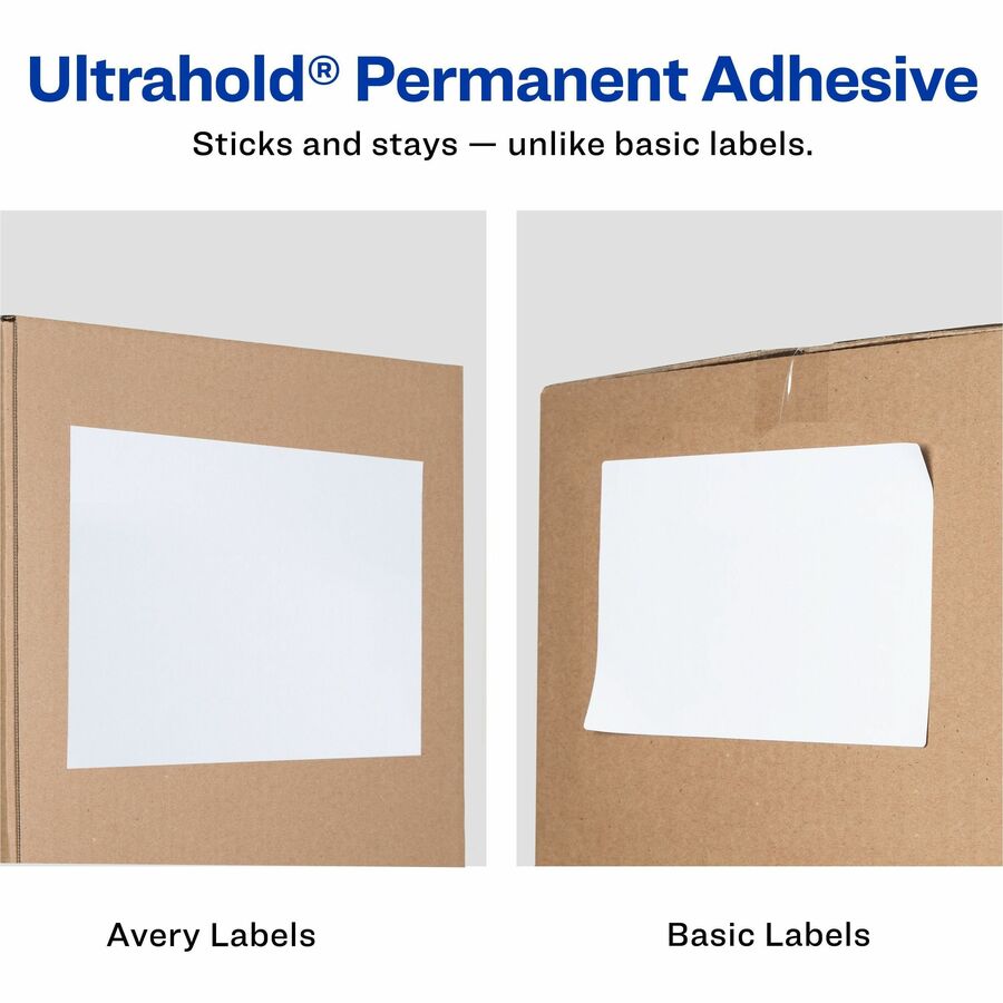 Avery® Shipping Address Labels, Full Sheet Labels, Permanent, 500 Labels (91201) - x 8 1/2" Width x 11" Length - Full Sh