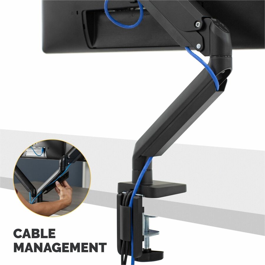 Fellowes Platinum Mounting Arm for Monitor - Black - Height Adjustable - 1 Display(s) Supported - 19.70" to 32" Screen S
