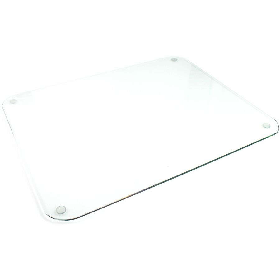Floortex Desktex® Glaciermat Glass Desk Pad - 20" x 36" - Rectangular - 20" Width x 36" Length x 0.20000" Depth - Clear 