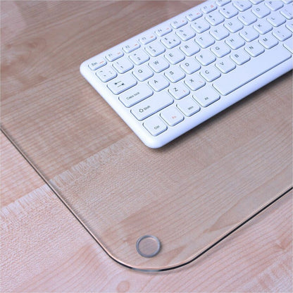 Floortex Desktex® Glaciermat Glass Desk Pad - 20" x 36" - Rectangular - 20" Width x 36" Length x 0.20000" Depth - Clear 