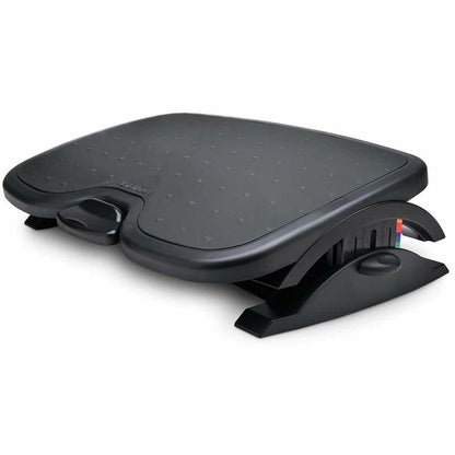 Kensington SmartFit Solemate Plus Foot Rest - 3.50" to 5" Adjustable Height - 30° Tilt - Black - 1 Each - TAA Compliant