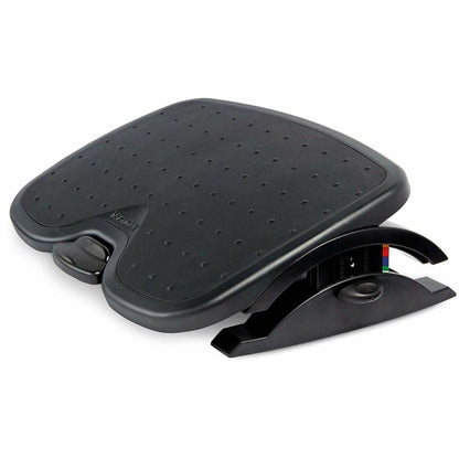 Kensington SmartFit Solemate Plus Foot Rest - 3.50" to 5" Adjustable Height - 30° Tilt - Black - 1 Each - TAA Compliant