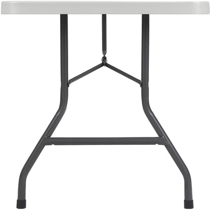 Lorell Extra-Capacity Ultra-Lite Folding Table - Light Gray Top - Dark Gray Base - 750 lb Capacity - 1 Each