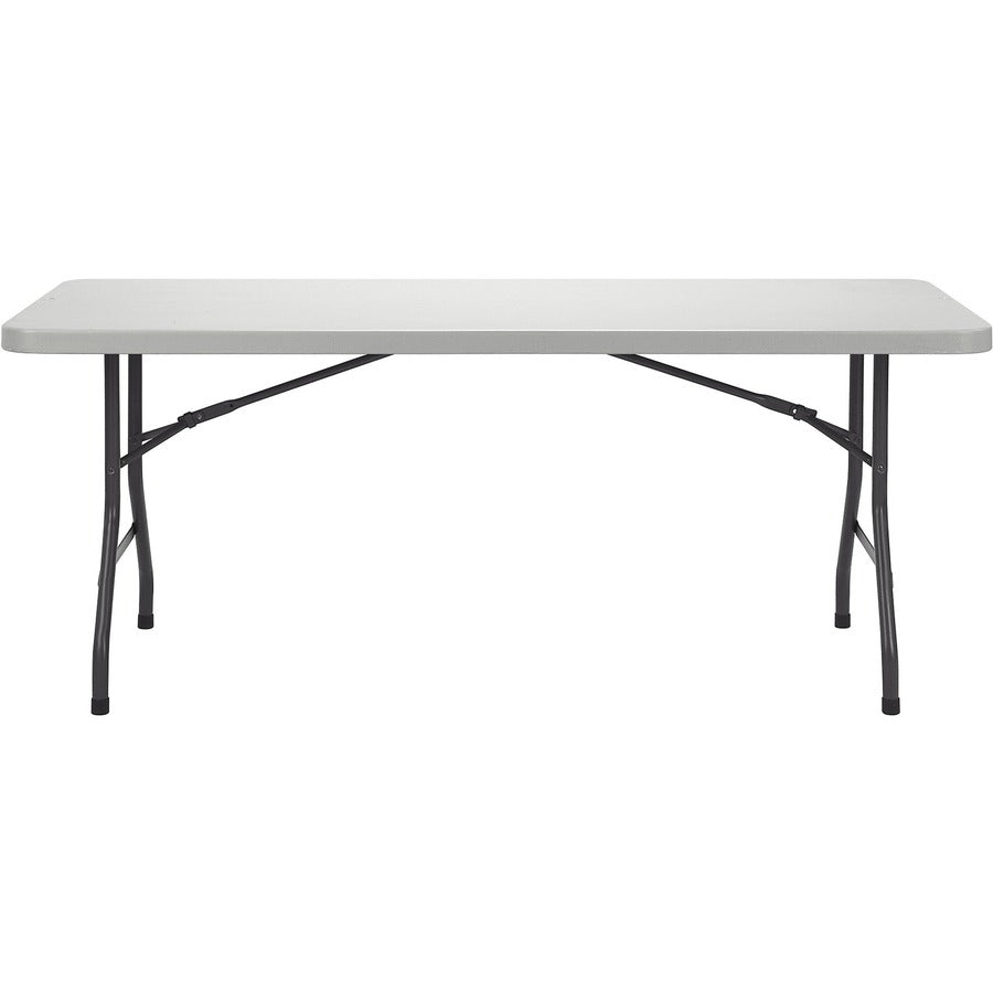 Lorell Extra-Capacity Ultra-Lite Folding Table - Light Gray Top - Dark Gray Base - 750 lb Capacity - 1 Each