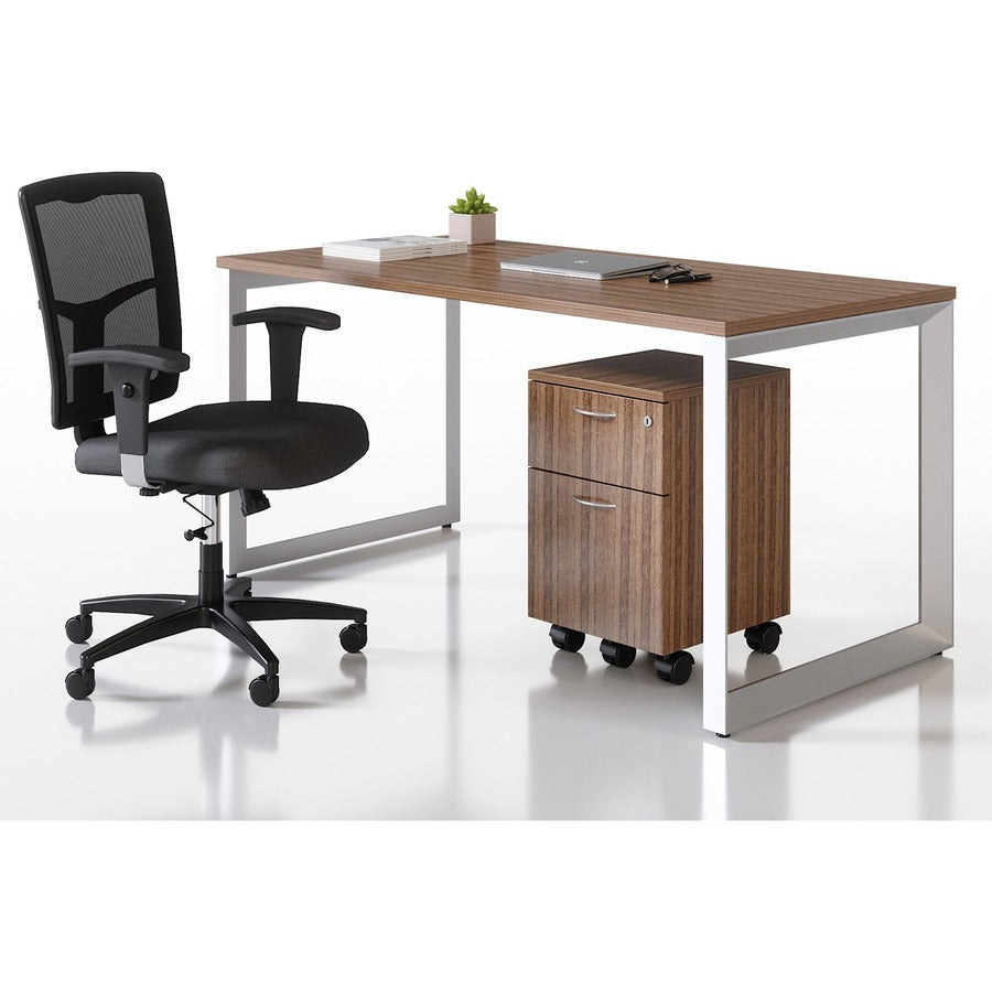 Lorell Relevance Series Desk-height Side Leg Frame - 29.1" Height x 28.5" Width - Finish: Silver - Adjustable Feet, Leve