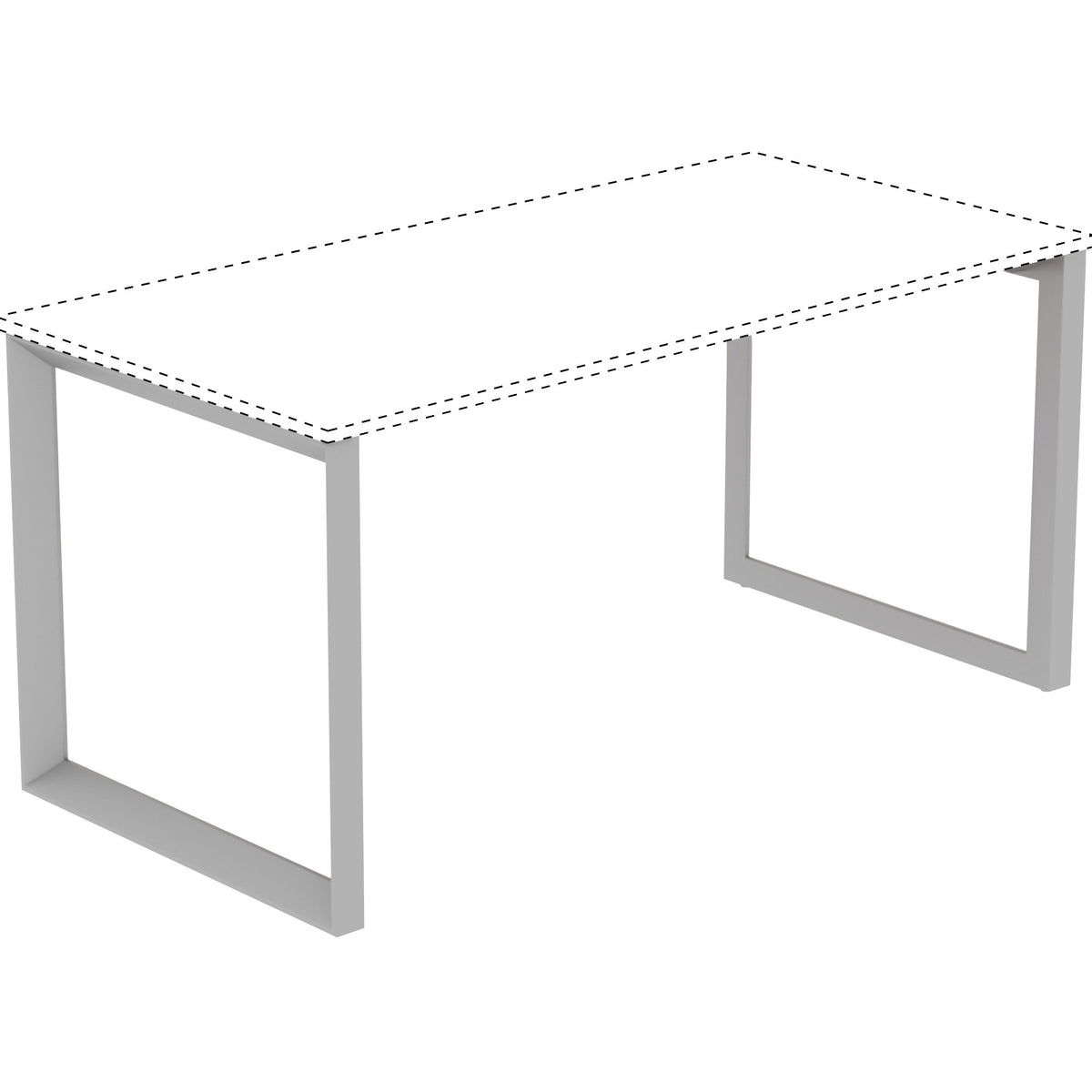Lorell Relevance Series Desk-height Side Leg Frame - 29.1" Height x 28.5" Width - Finish: Silver - Adjustable Feet, Leve