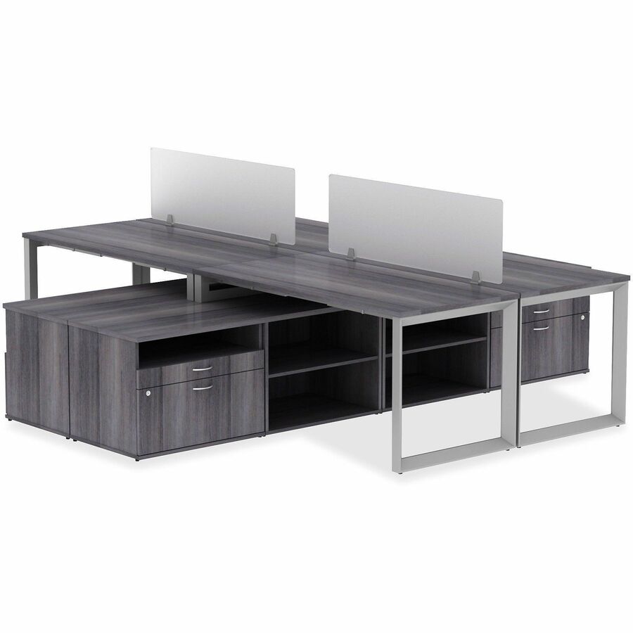 Lorell Relevance Series Modesty/Privacy Panel - 59" Width x 15.7" Height - Clear - 1 Each