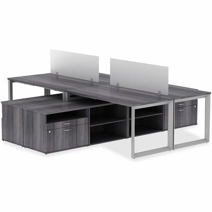 Lorell Relevance Series Modesty/Privacy Panel - 59" Width x 15.7" Height - Clear - 1 Each