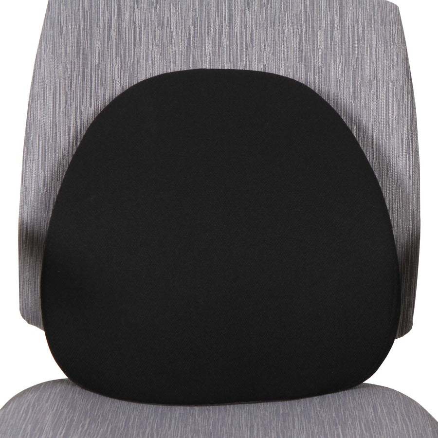 Lorell Ergo Lumbar Back Support - Black - Fabric, Memory Foam - 1 Each