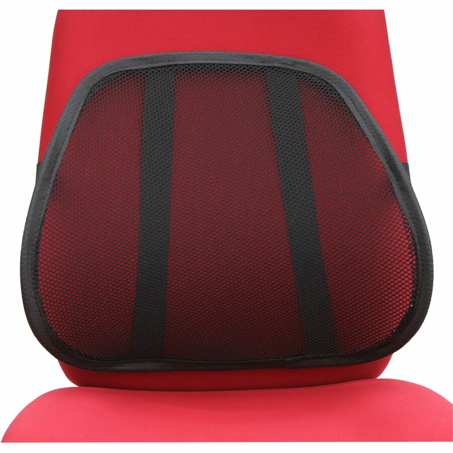 Lorell Ergo Mesh Lumbar Back Support - Black - 1 Each