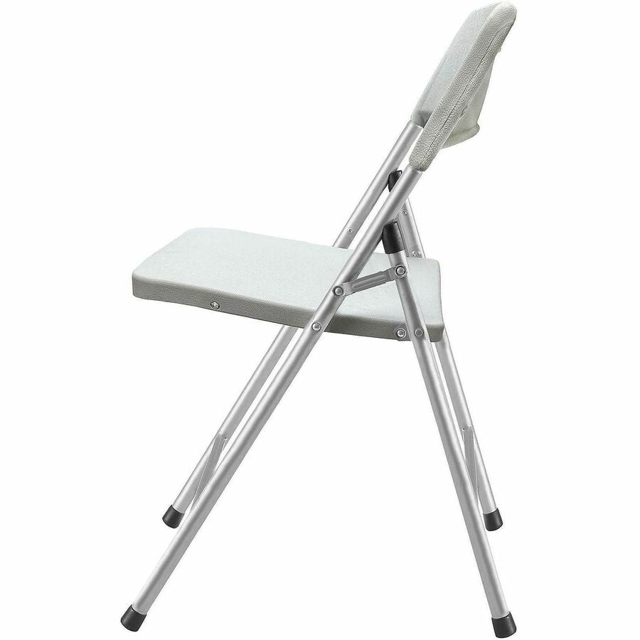 Lorell Heavy-Duty Folding Chairs - White Seat Color - Plastic Seat Material - White Back Color - Plastic Back Material -