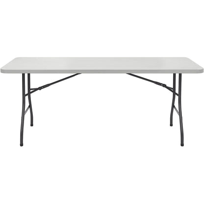 Lorell Ultra-Lite Banquet Table - Light Gray Rectangle Top - Dark Gray Base - 600 lb Capacity - 1 Each