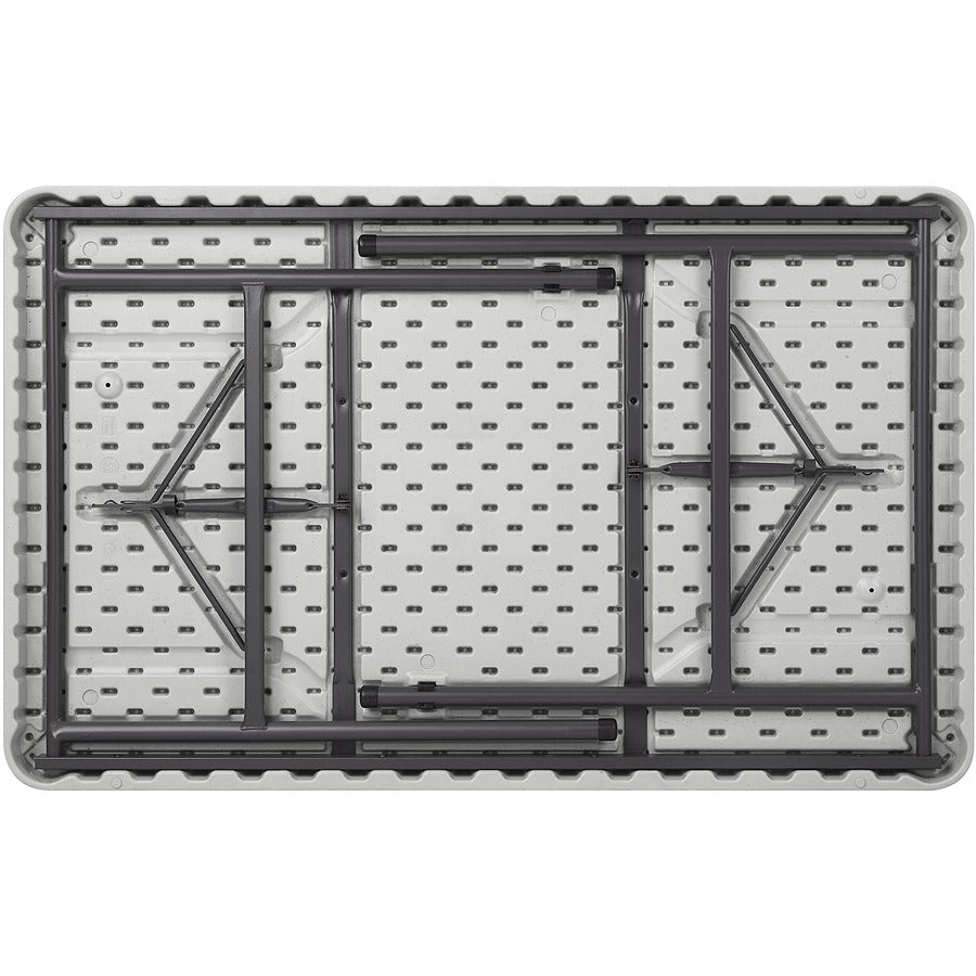 Lorell Ultra-Lite Banquet Table - Light Gray Rectangle Top - Dark Gray Base - 450 lb Capacity - 1 Each