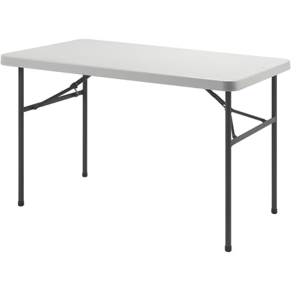Lorell Ultra-Lite Banquet Table - Light Gray Rectangle Top - Dark Gray Base - 450 lb Capacity - 1 Each