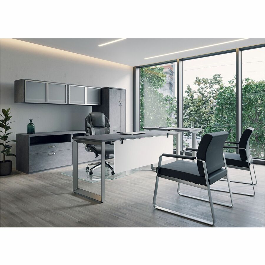 Lorell Essentials/Revelance Tall Storage Cabinet - 65.6" Height x 23.6" Width x 23.6" Depth - Total Drawer(s): 2 - 2 She