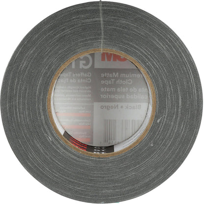 3M Gaffers Cloth Tape - 54.60 yd Length x 1.90" Width x 11 mil Thickness - Black - Vinyl - 1 Roll