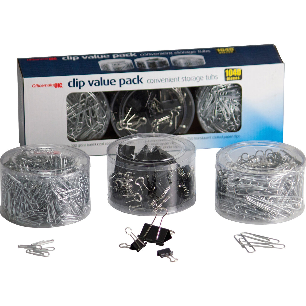 Officemate Clip Value Pack - Jumbo - No. 2 - 13" Width - 10 Sheet Capacity - for Document, Paper - Smooth, Reusable, Sto