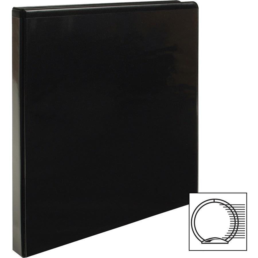 Business Source Round-ring View Binder - 1/2" Binder Capacity - Letter - 8 1/2" x 11" Sheet Size - 125 Sheet Capacity - 