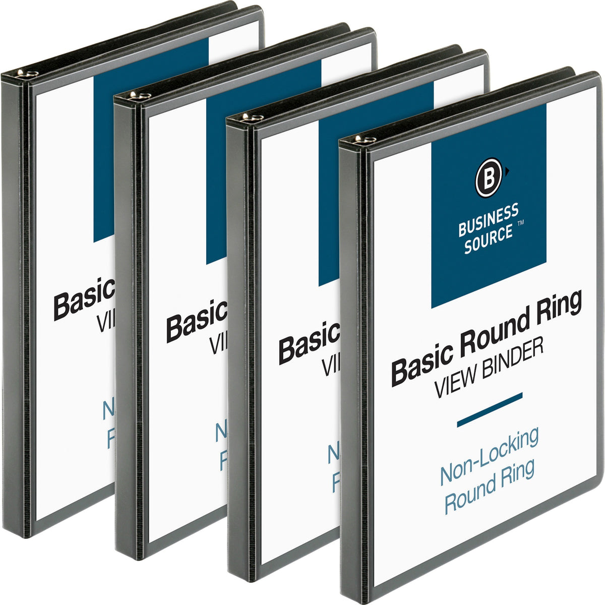 Business Source Round-ring View Binder - 1/2" Binder Capacity - Letter - 8 1/2" x 11" Sheet Size - 125 Sheet Capacity - 