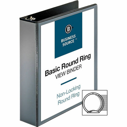 Business Source Round-ring View Binder - 2" Binder Capacity - Letter - 8 1/2" x 11" Sheet Size - 475 Sheet Capacity - 4 