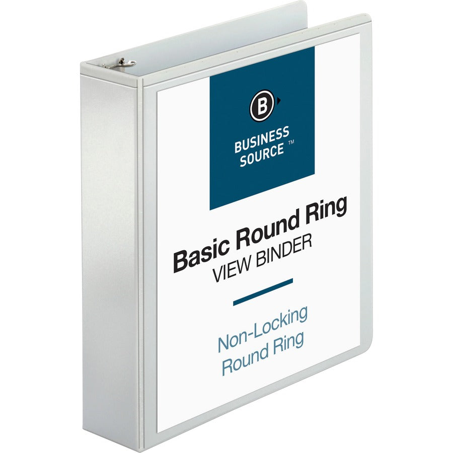 Business Source Round-ring View Binder - 2" Binder Capacity - Letter - 8 1/2" x 11" Sheet Size - 475 Sheet Capacity - 4 