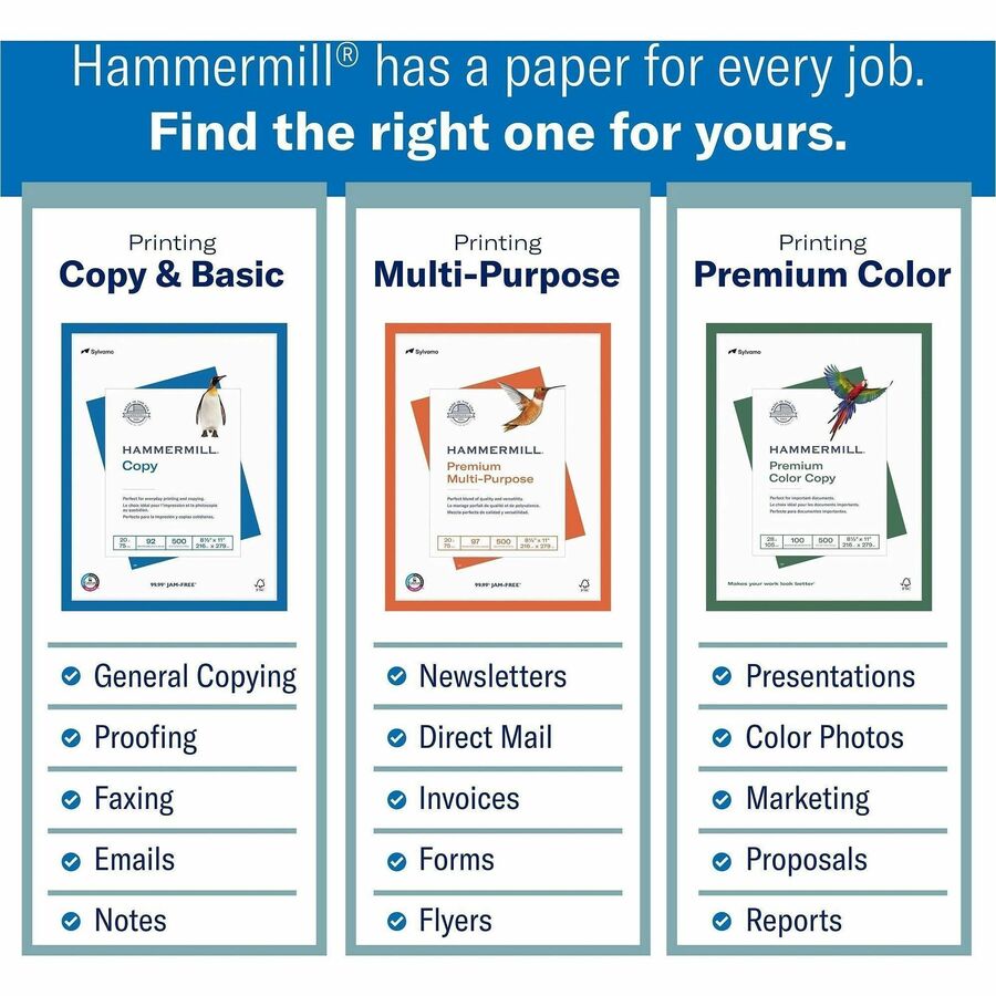 Hammermill Colors Recycled Copy Paper - Salmon - Letter - 8 1/2" x 11" - 20 lb Basis Weight - Smooth - 10 / Carton
