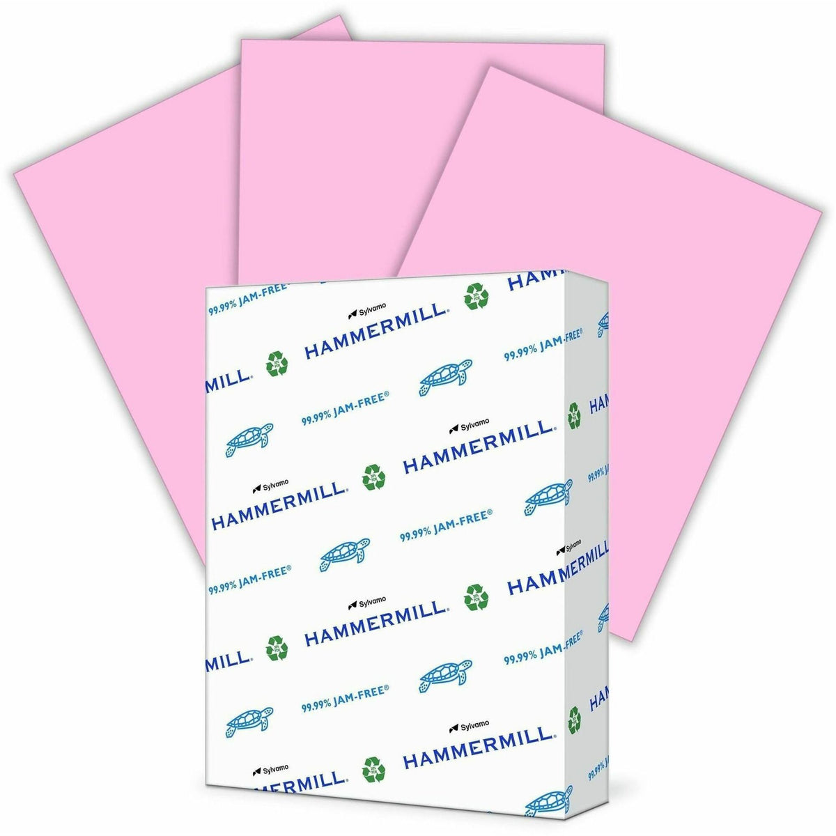 Hammermill Colors Recycled Copy Paper - Pink - Letter - 8 1/2" x 11" - 20 lb Basis Weight - Smooth - Jam-free, Archival-