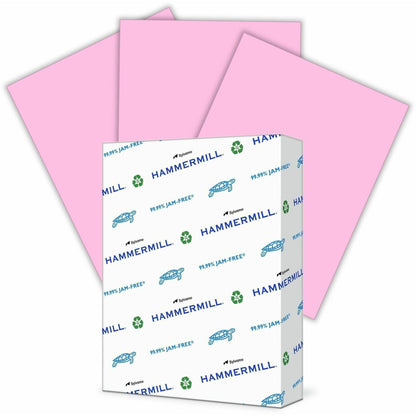 Hammermill Colors Recycled Copy Paper - Pink - Letter - 8 1/2" x 11" - 20 lb Basis Weight - Smooth - Jam-free, Archival-