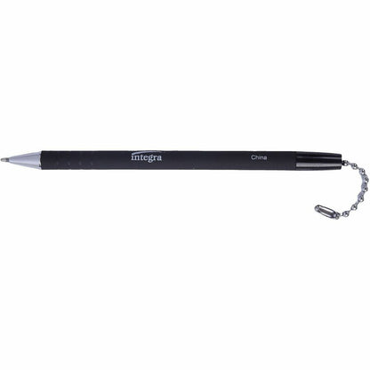 Integra Antimicrobial Replacement Counter Pen - Black Ink - Rubber Barrel - 12 / Box