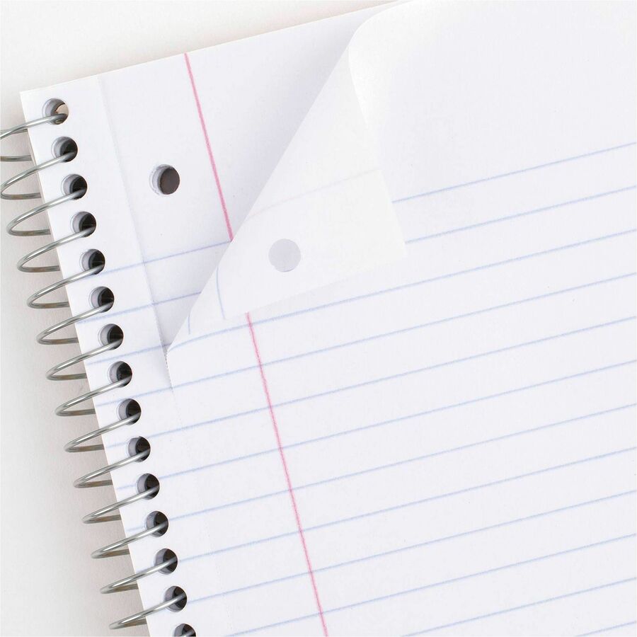 Mead Wide Ruled 1-Subject Notebooks - 70 Sheets - Spiral - Wide Ruled Front Ruling - 8" x 10 1/2" Sheet Size - White Pap