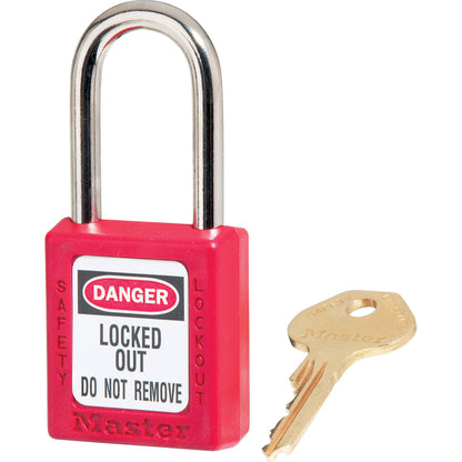 Master Lock Danger Red Safety Padlock - 0.25" Shackle Diameter - Red - 6 / Pack