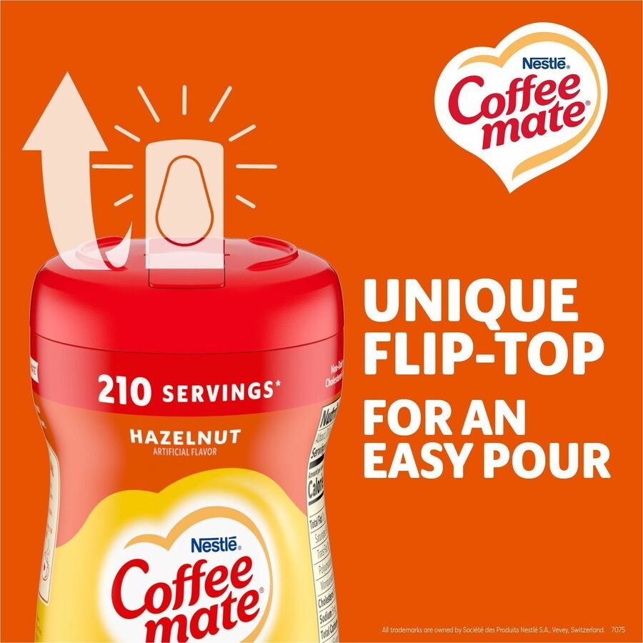 Coffee mate Hazelnut Powdered Coffee Creamer - Hazelnut Flavor - 0.94 lb (15 oz) - 1692 Serving - 12 / Carton