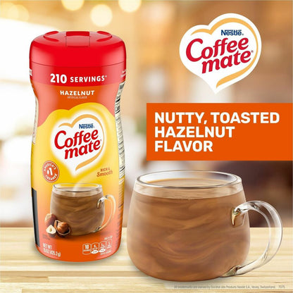 Coffee mate Hazelnut Powdered Coffee Creamer - Hazelnut Flavor - 0.94 lb (15 oz) - 1692 Serving - 12 / Carton
