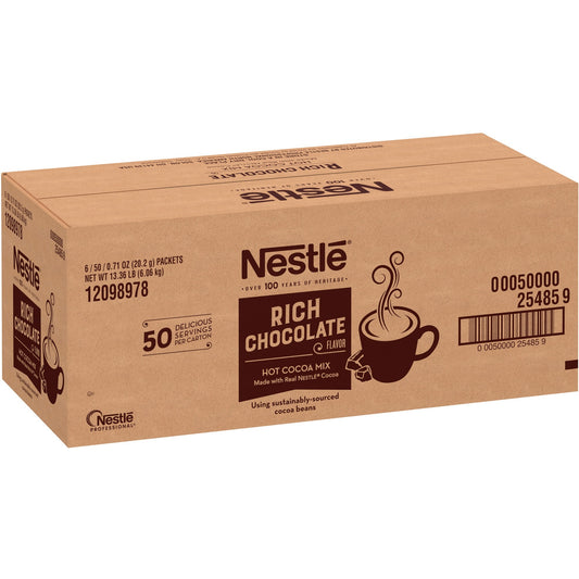 Nestle® Rich Chocolate Single-Serve Hot Cocoa Packets - Powder - 0.17 oz - 50/Box - 6 / Carton