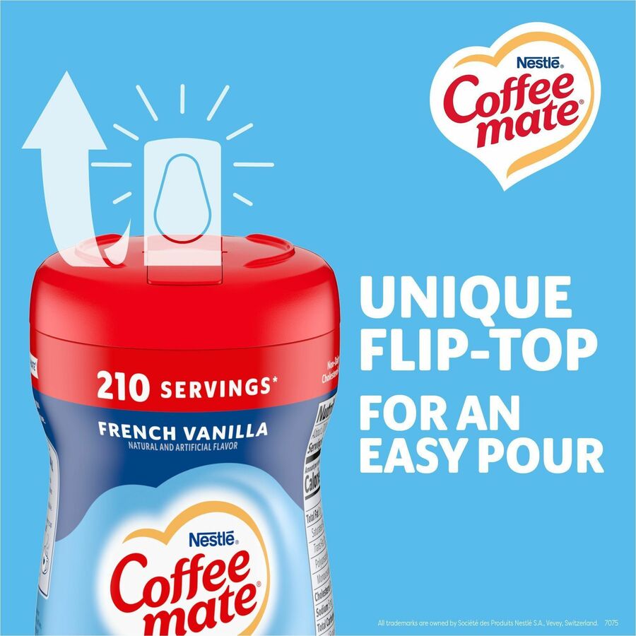 Coffee mate French Vanilla Powdered Coffee Creamer Canister - French Vanilla Flavor - 0.94 lb (15 oz) - 1692 Serving - 1