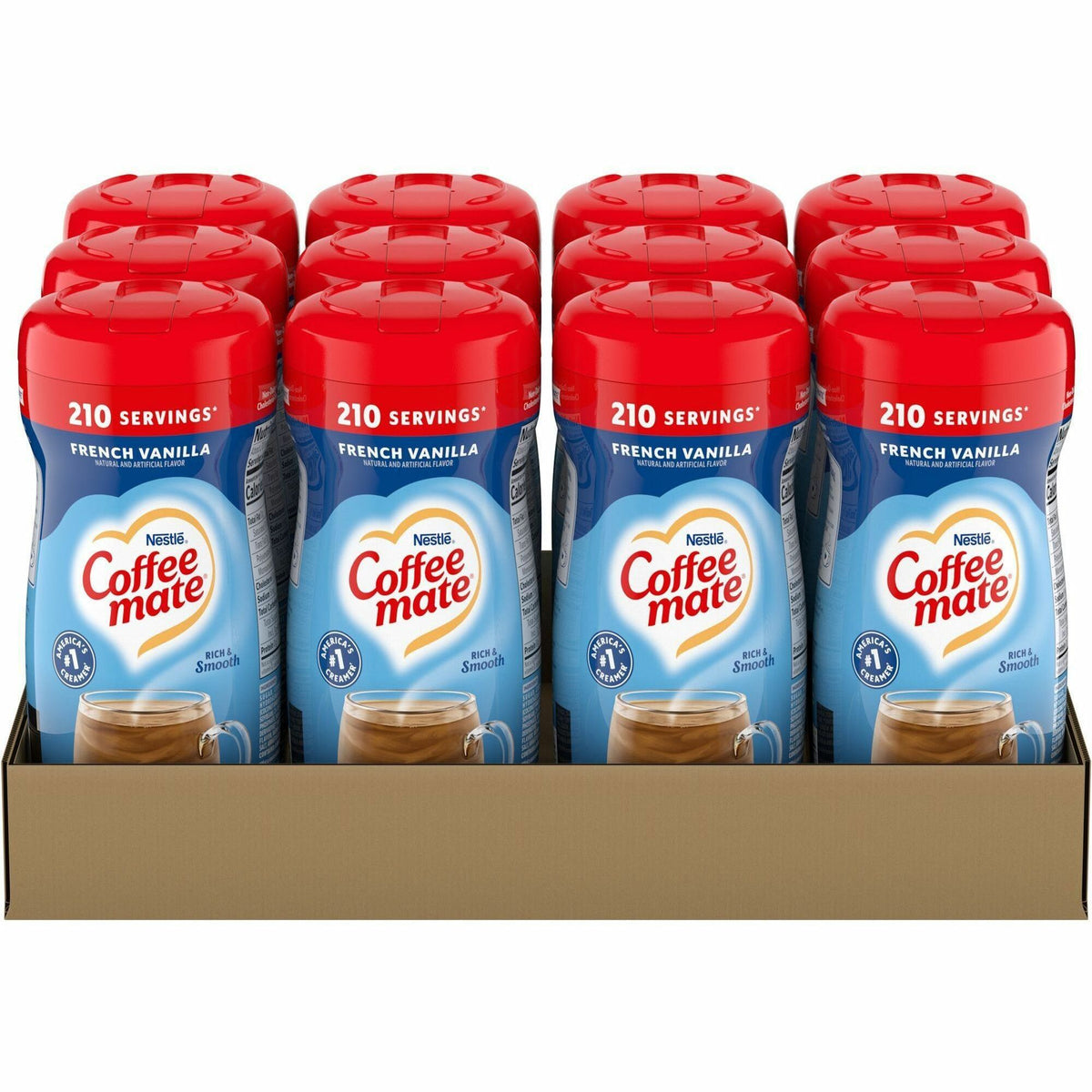 Coffee mate French Vanilla Powdered Coffee Creamer Canister - French Vanilla Flavor - 0.94 lb (15 oz) - 1692 Serving - 1