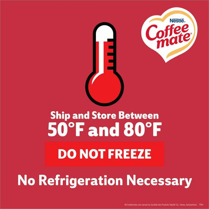 Coffee mate Peppermint Mocha Nondairy Liquid Creamer Singles - Peppermint Mocha Flavor - 0.38 fl oz (11 mL) - 200 Servin