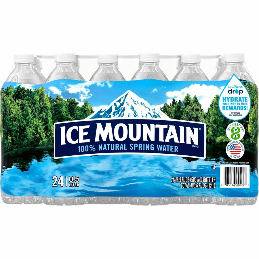 Primo Brands Premium Bottled Spring Water - Ready-to-Drink - 16.91 fl oz (500 mL) - 24/Carton - 78 / Pallet