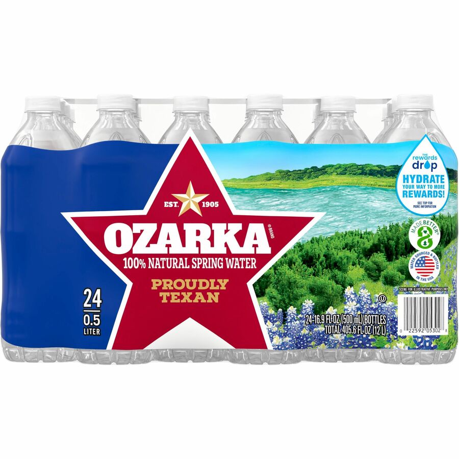 Primo Brands Premium Bottled Spring Water - Ready-to-Drink - 16.91 fl oz (500 mL) - 24/Carton - 78 / Pallet