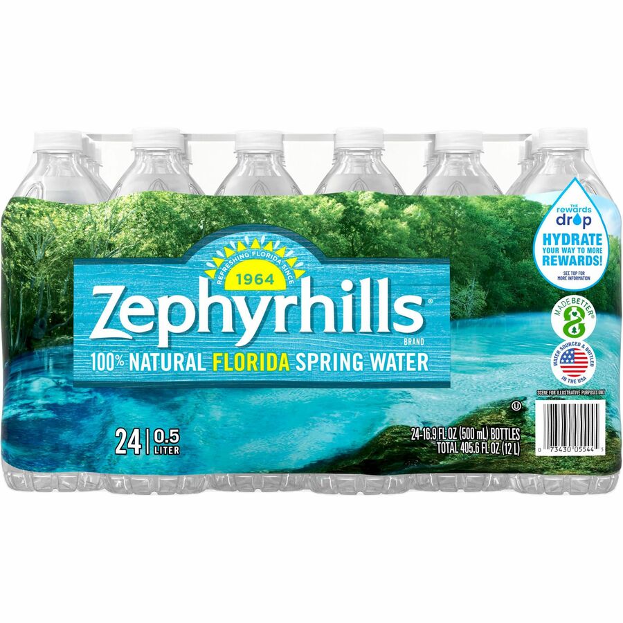 Primo Brands Premium Bottled Spring Water - Ready-to-Drink - 16.91 fl oz (500 mL) - 24/Carton - 78 / Pallet