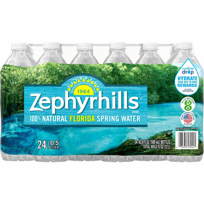 Primo Brands Premium Bottled Spring Water - Ready-to-Drink - 16.91 fl oz (500 mL) - 24/Carton - 78 / Pallet