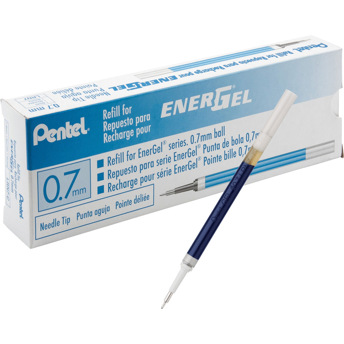 Pentel EnerGel Retractable Liquid Pen Refills - 0.70 mm , Medium Point - Blue Ink - 12 / Box