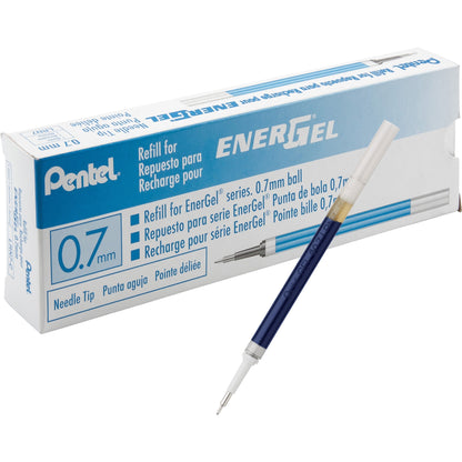 Pentel EnerGel Retractable Liquid Pen Refills - 0.70 mm , Medium Point - Blue Ink - 12 / Box