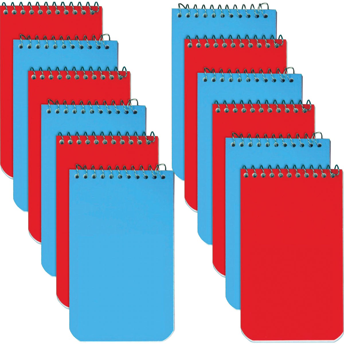 Rediform Wirebound Memo Notebooks - 60 Sheets - Wire Bound - 3" x 5" Sheet Size - White Paper - Assorted Cover - 12 / Bo
